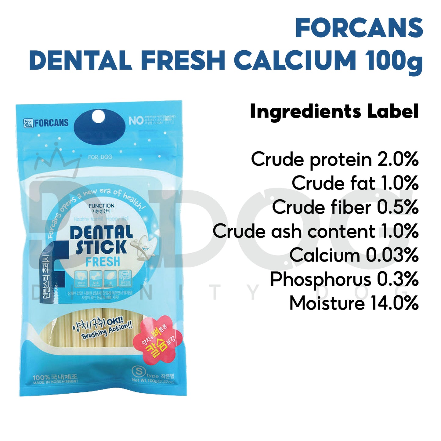 【 FORCANS 】 Dental Stick Fresh 100g