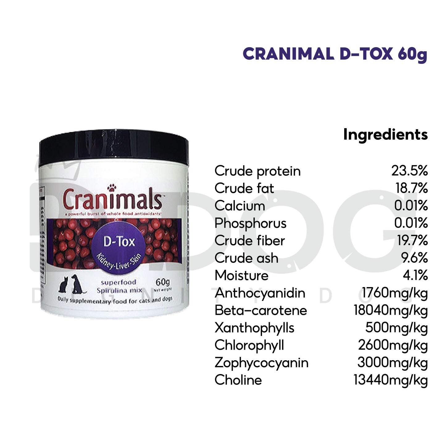 【 CRANIMAL 】 NUTRITION POWDER 60g