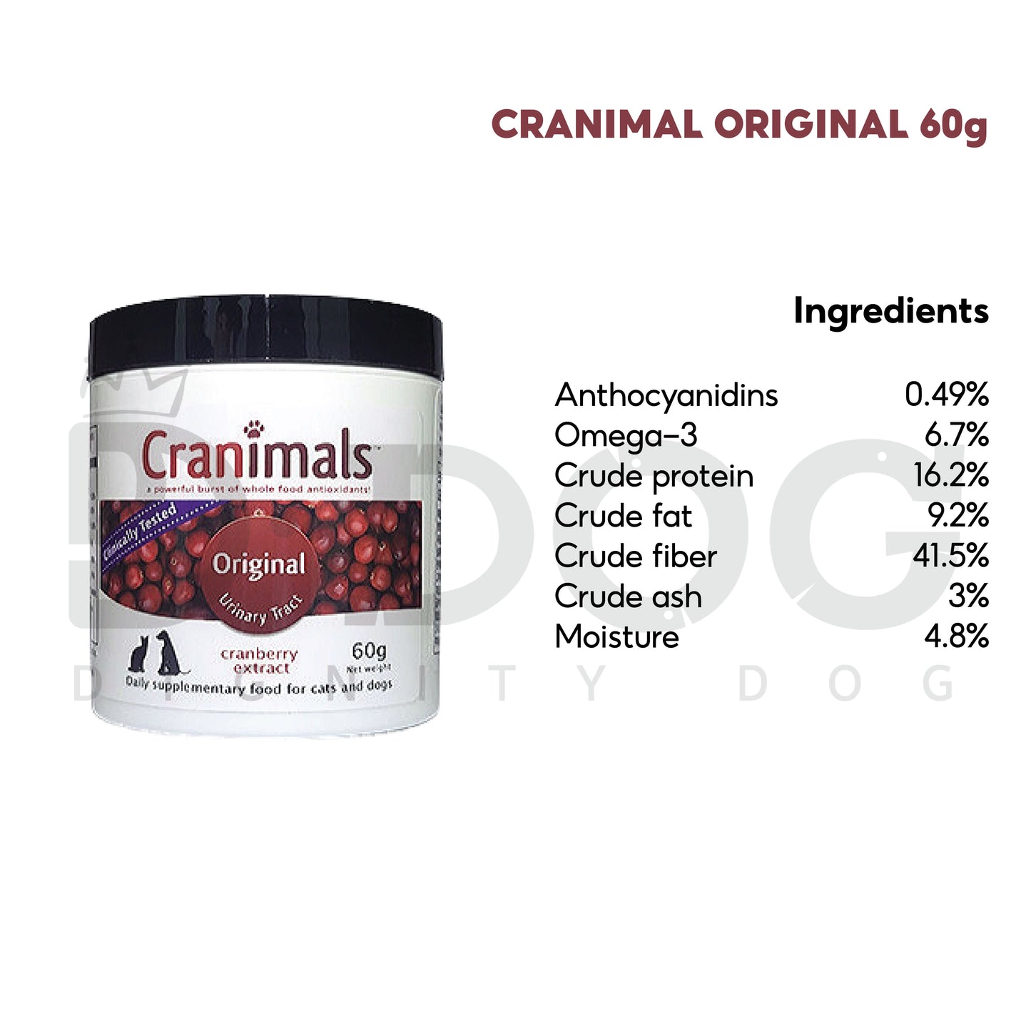 【 CRANIMAL 】 NUTRITION POWDER 60g