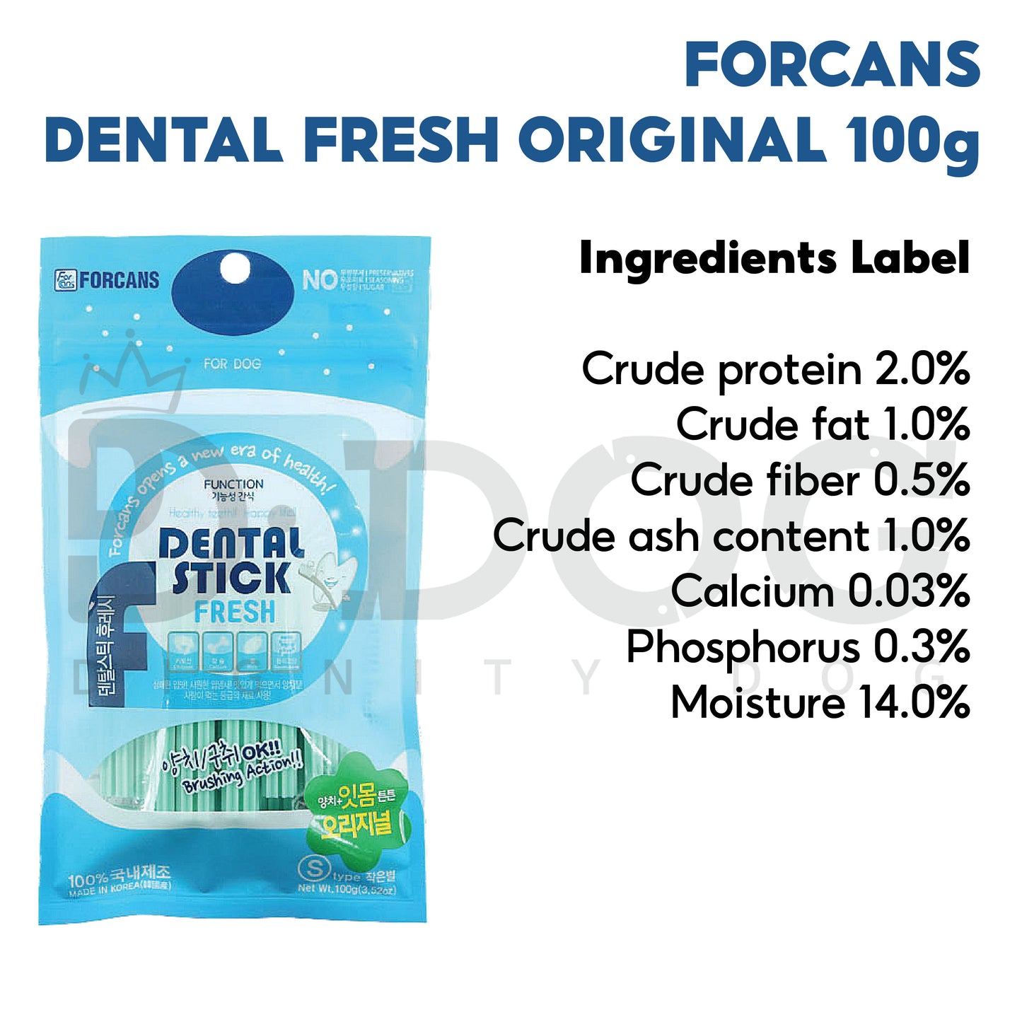 【 FORCANS 】 Dental Stick Fresh 100g