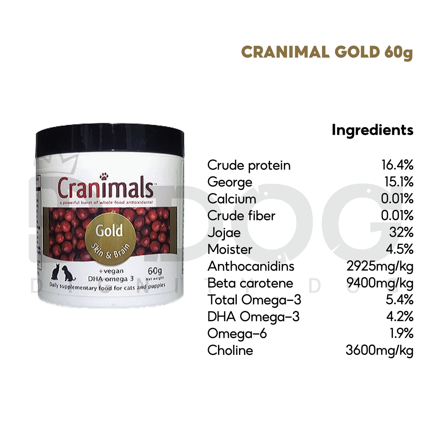 【 CRANIMAL 】 NUTRITION POWDER 60g