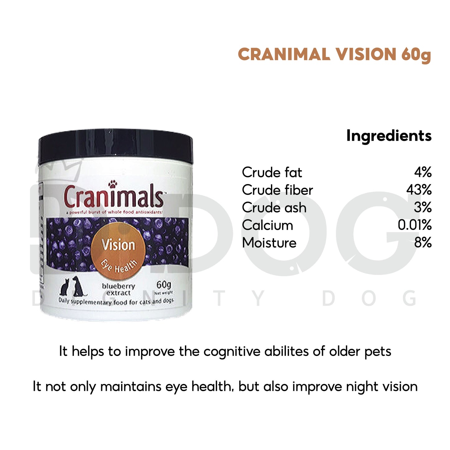 【 CRANIMAL 】 NUTRITION POWDER 60g