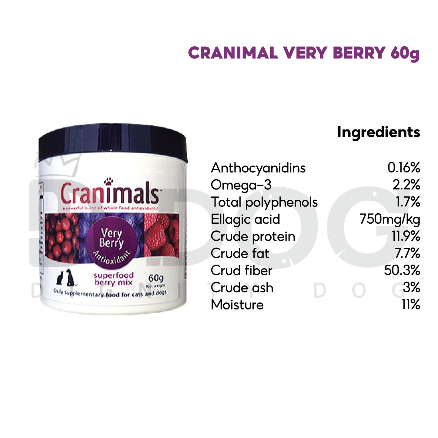 【 CRANIMAL 】 NUTRITION POWDER 60g