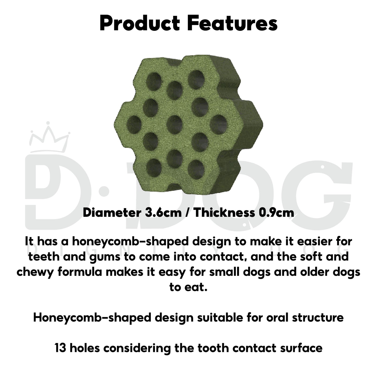 【 PLAGO 】150G HONEYCOMB SHAPED DENTAL CHEW