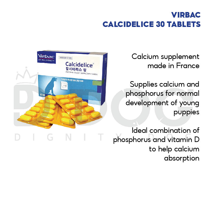 【 VIRBAC 】CALCI DELICE 30 TABLETS