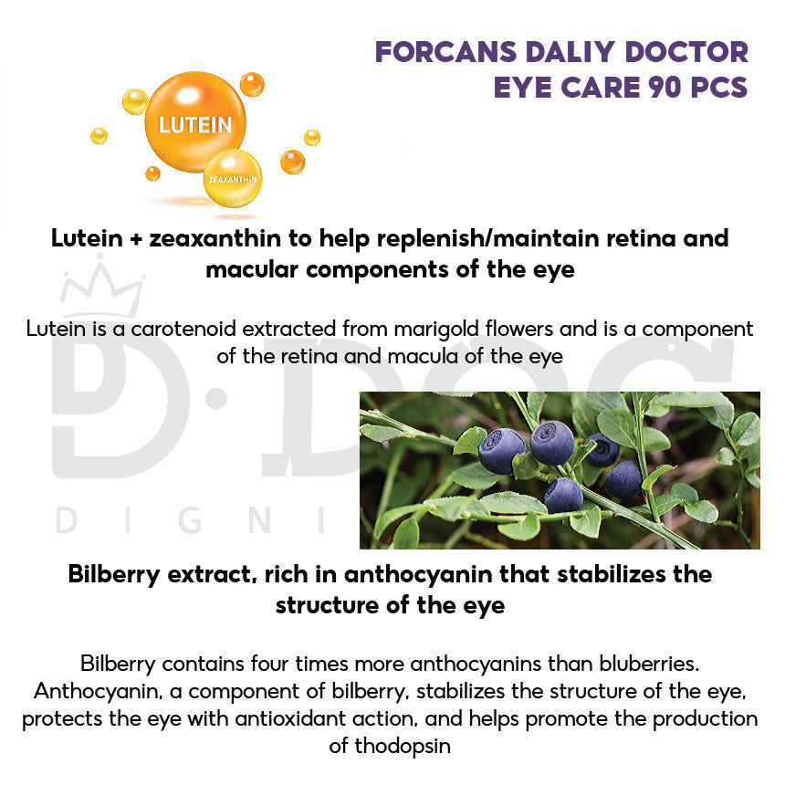 【 FORCANS 】90 TABLETS DAILY DOCTOR 4 TYPES
