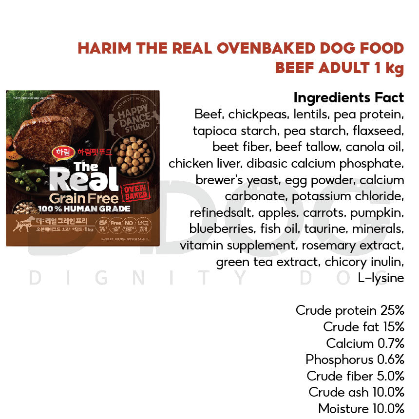 【 HARIM 】1 KG THE REAL OVEN BAKED DOG FOOD 5 TYPES