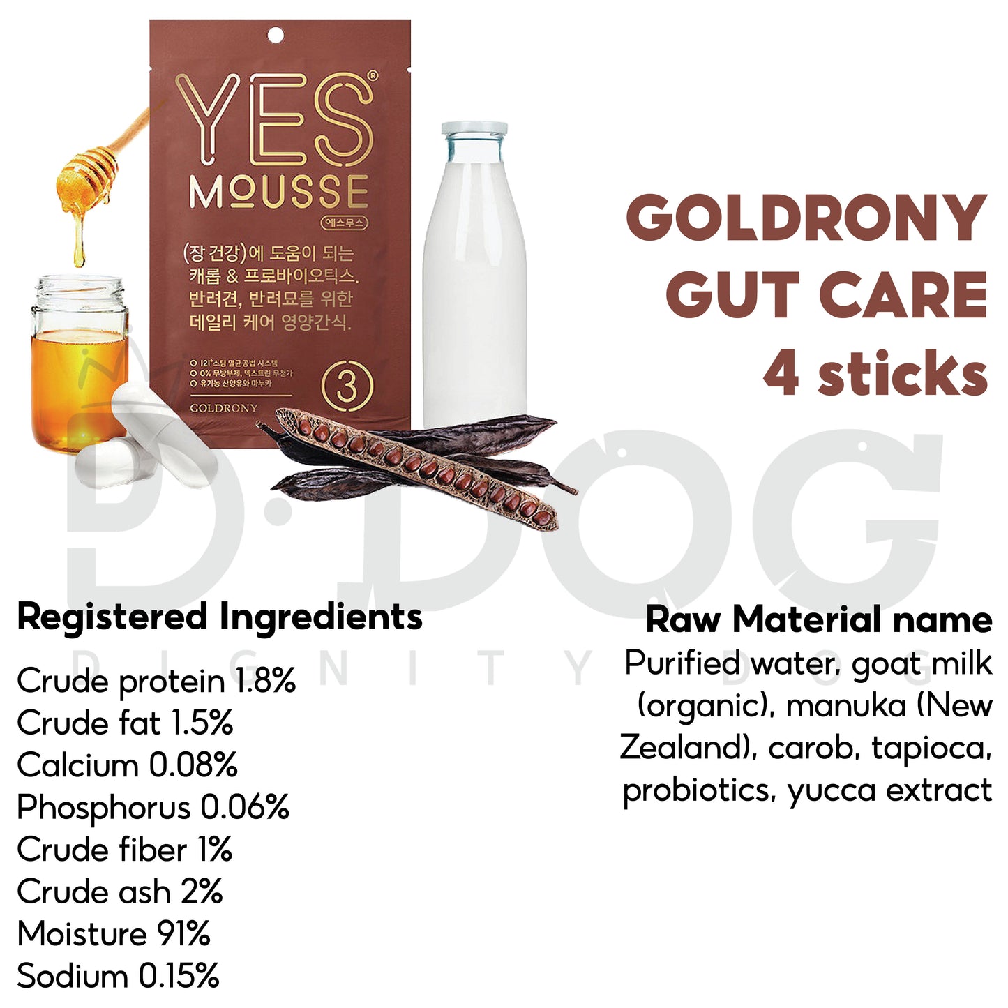 【 GOLD RONY 】60G YES MOUSSE CHEW STICK