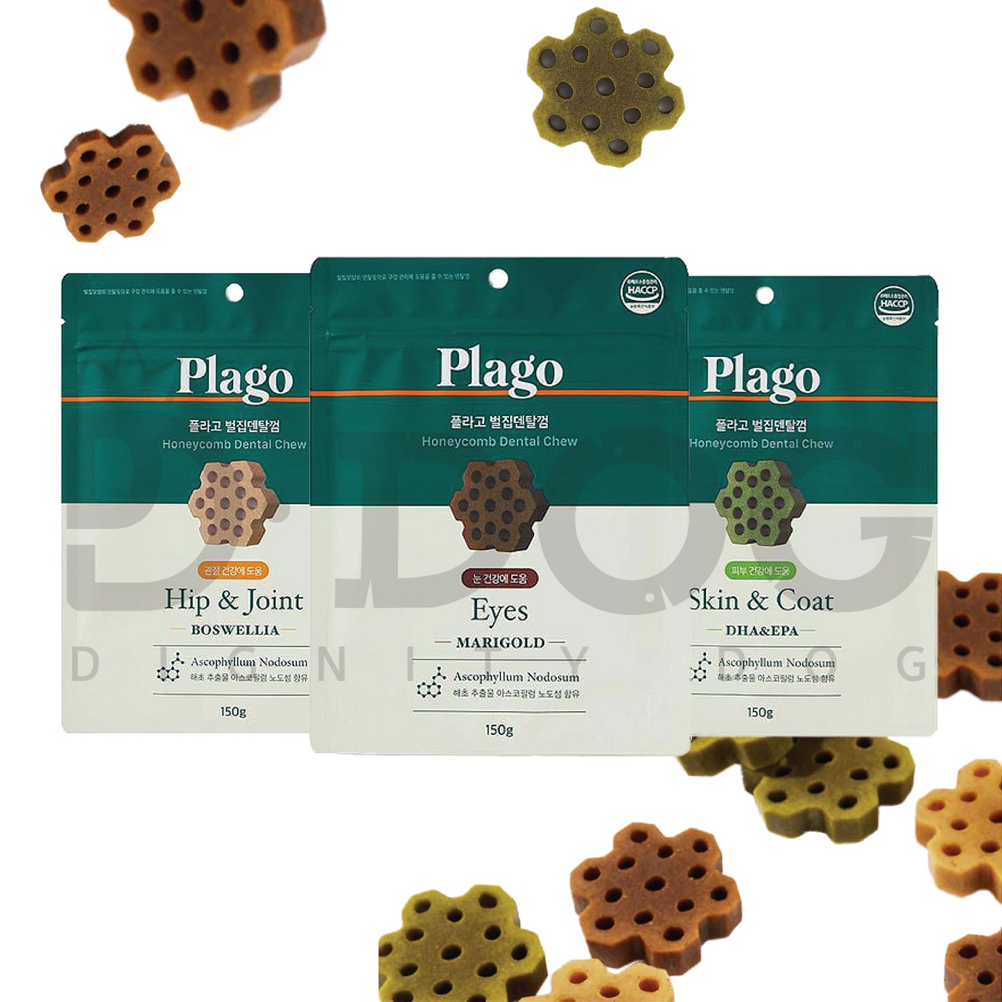 【 PLAGO 】150G HONEYCOMB SHAPED DENTAL CHEW