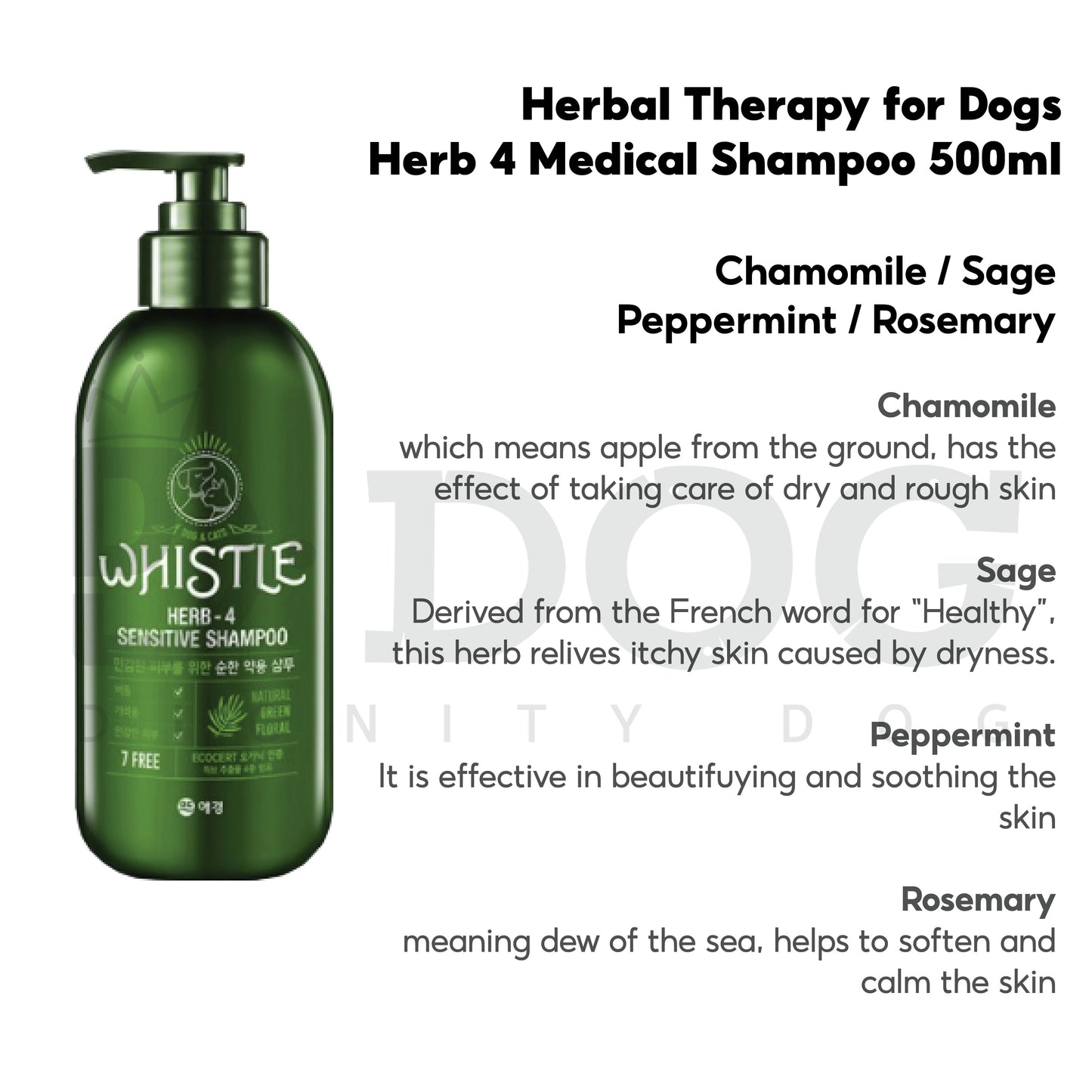 【 WHISTLE 】500ML MEDICAL SHAMPOO 3 TYPES
