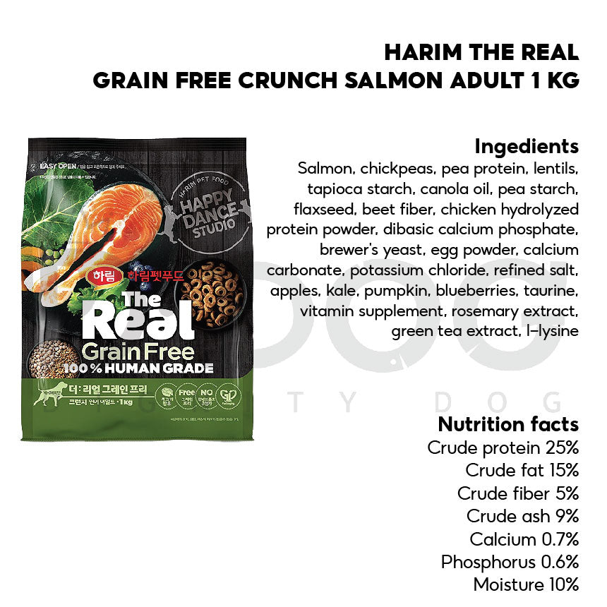 【 HARIM 】1 KG THE REAL CRUNCH GRAIN FREE DOG FOOD