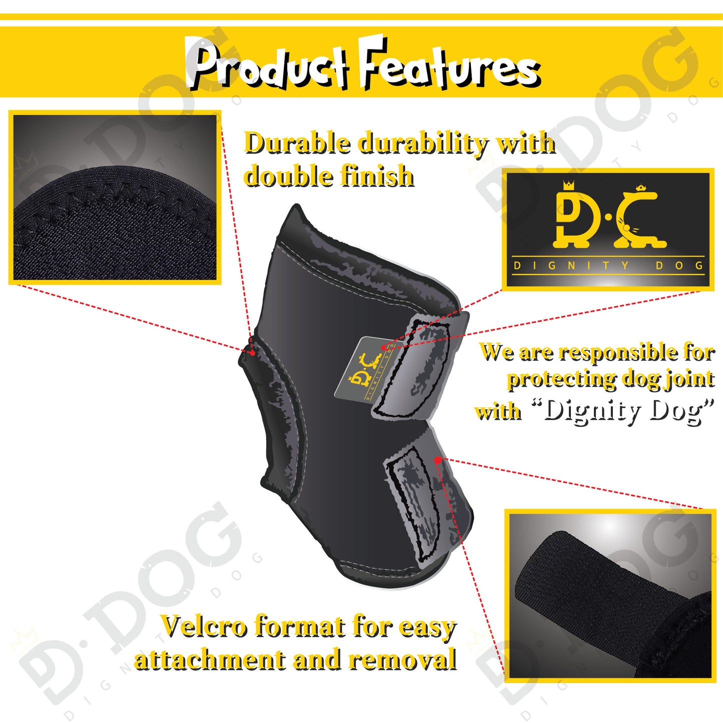 【 DIGNITYDOG 】 DOG PATELLA BRACE HOCK PROTECTOR
