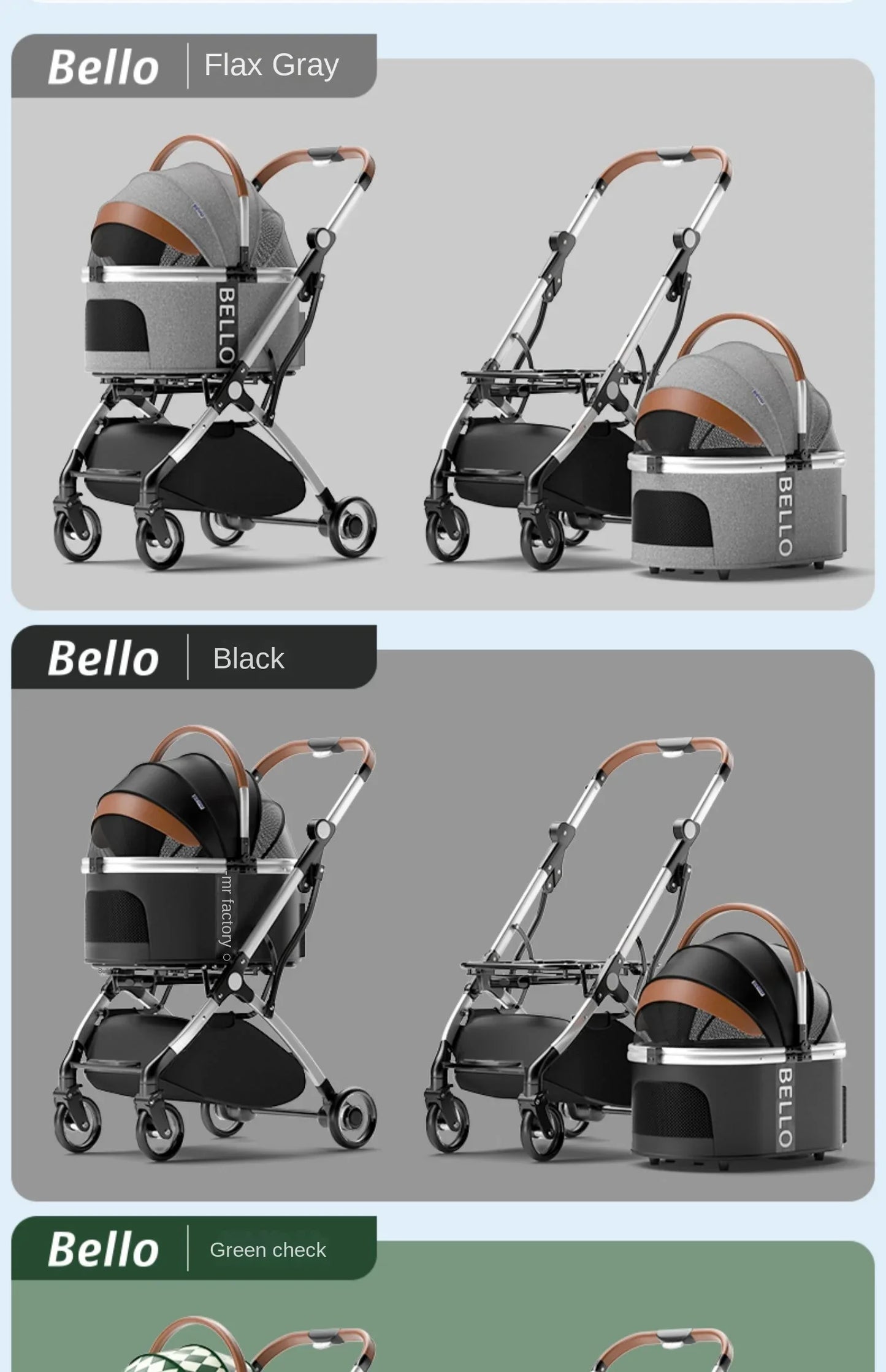 Foldable Pet Stroller for Outdoor Activities, Separable Dog Carrier Trolley for Corgi and Other Medium to Large Dogs