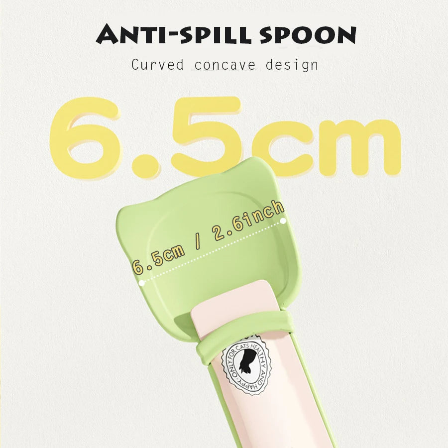 Cute and Convenient Cat Treat Spoons: Easy-Squeeze, One-Handed Feeder, Cat Supplies for Feeding Wet Treats and Supplements