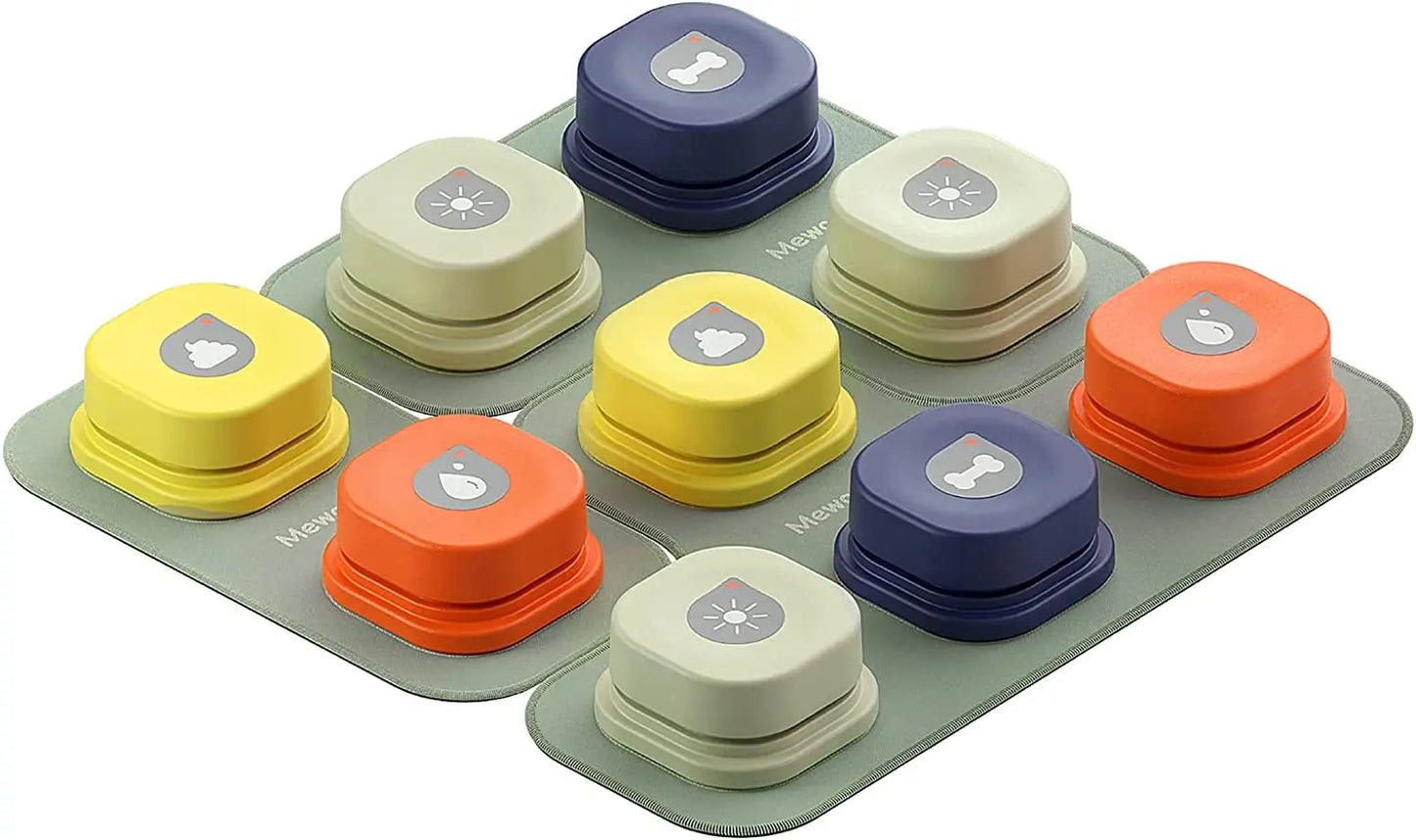 Dog Talking Button Set Pet Communication Training Toy (Includes Pad & Stickers)