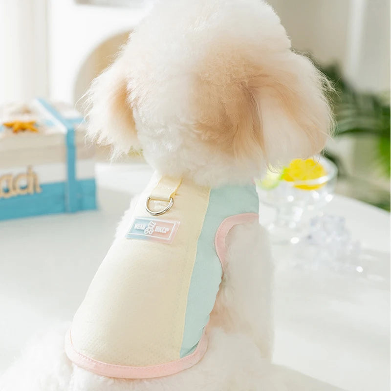 Thin Summer Dog Cooling Vest Pet Dog T Shirt Fashion Dog Sunscreen Pet Dog Clothes with Buckle Breathable Mesh Puppy Costumes