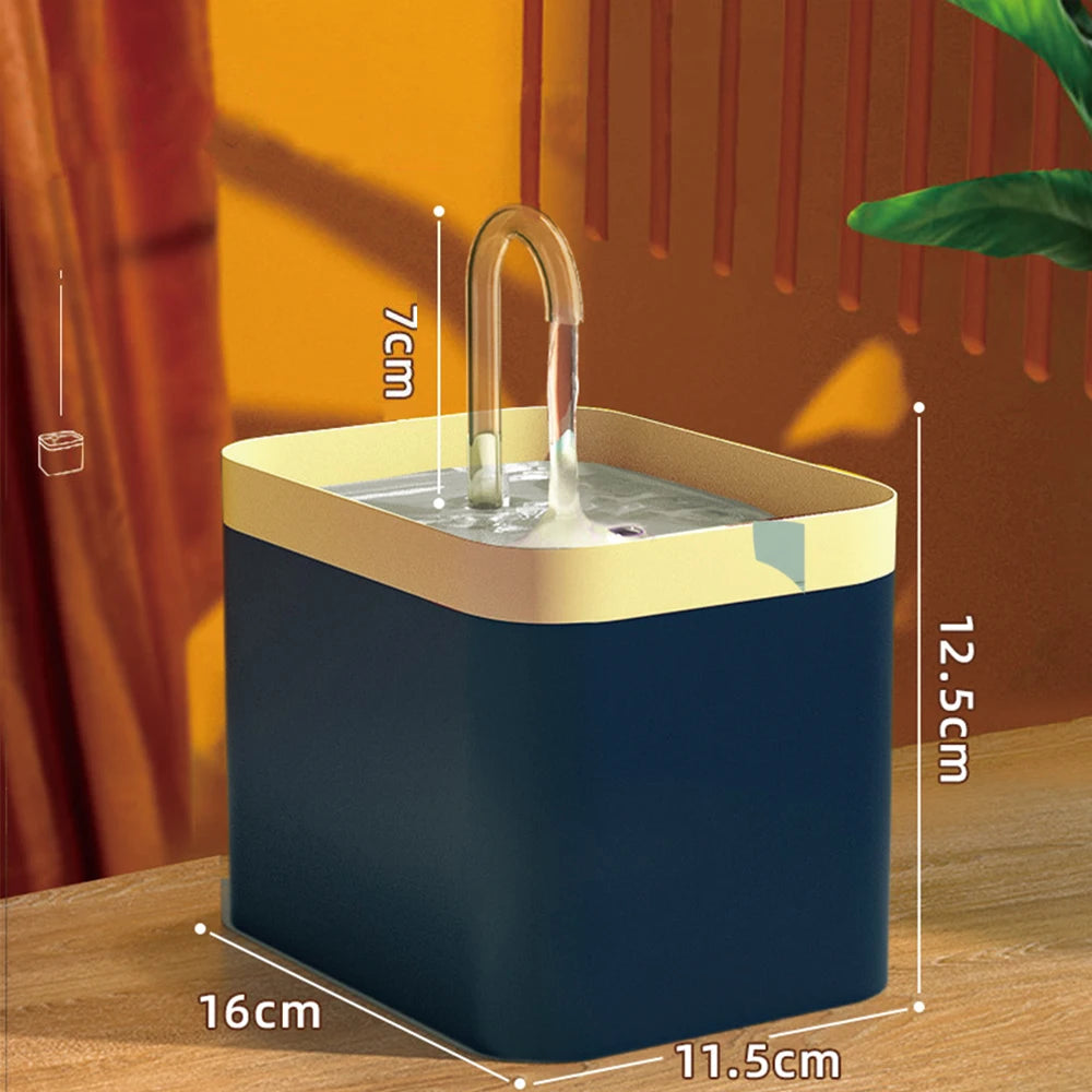 Pet Water Fountain Automatic Circulating Water Dispenser for Dogs & Cats (1.5L Ultra-Quiet Pump)