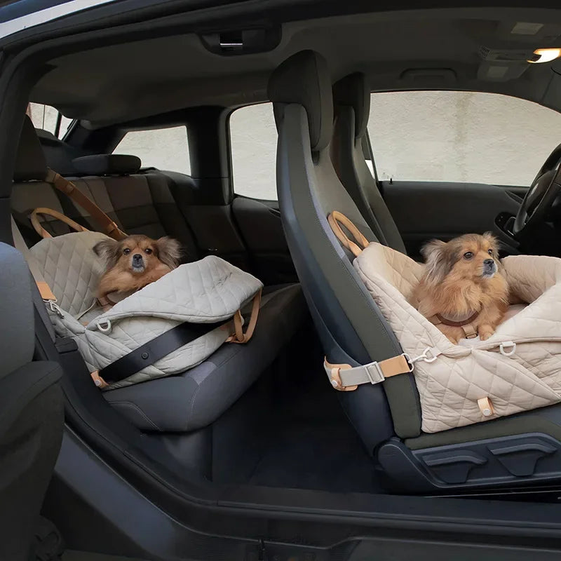 Luxury Dog Carrier Handbag Portable Pet Car Seat & Travel Bed