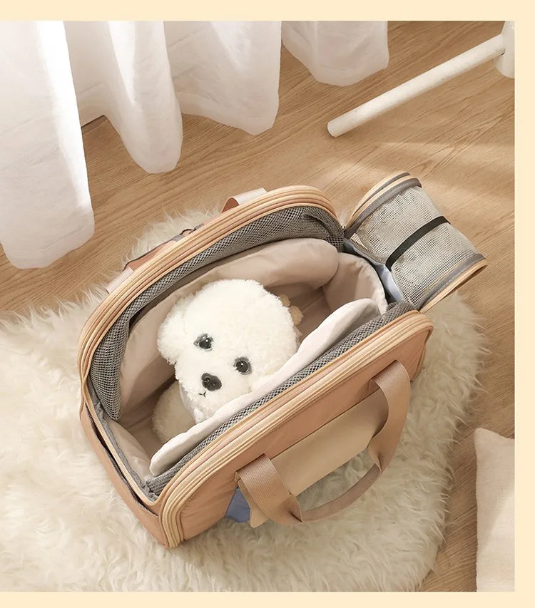 Multifunctional Pet Bag Cats and Dogs Comfortable Breathable Shoulder Bag Pet Carrier Dog Backpack Puppy Handbag Weight<4KG
