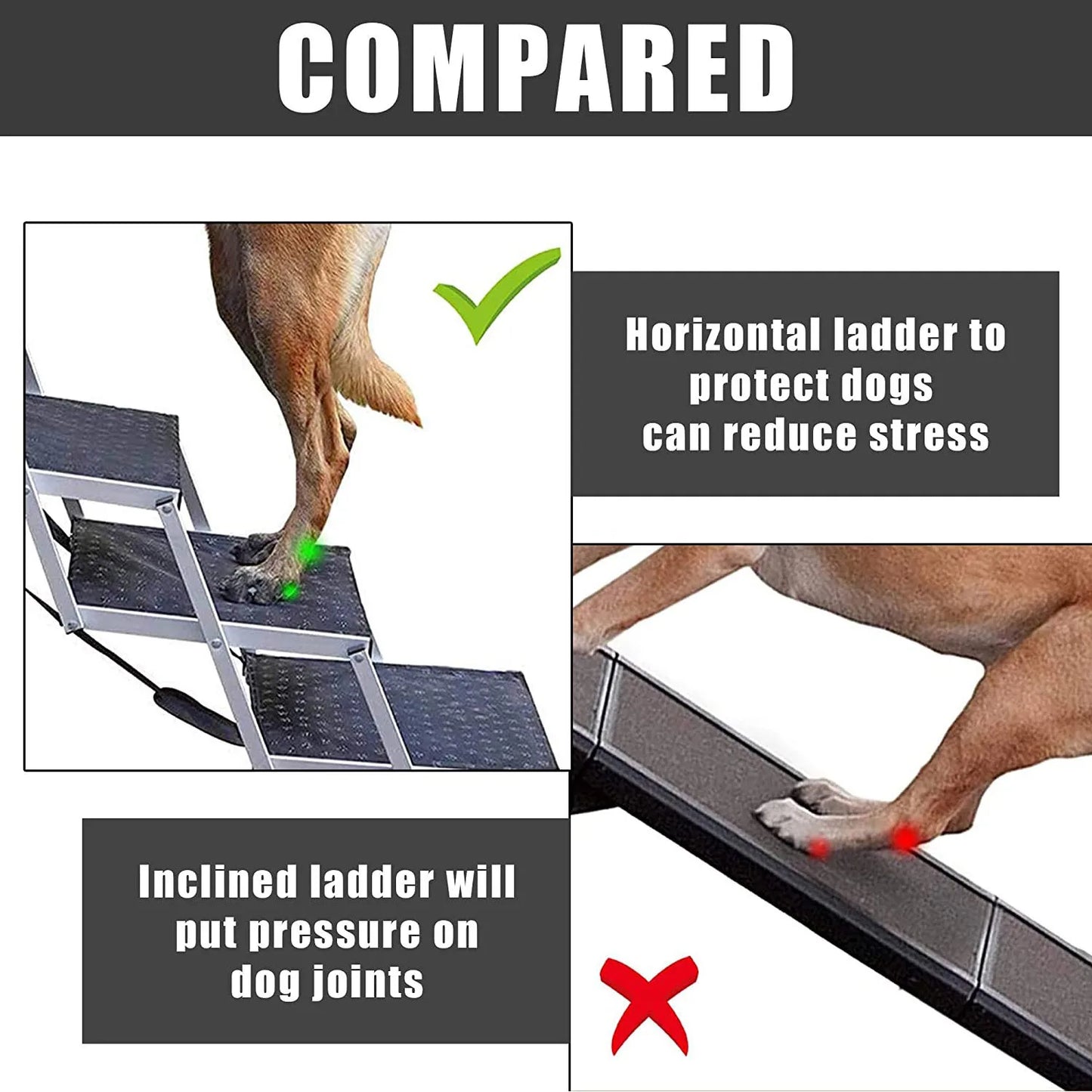 Aluminum Car Pet Ladder Outdoor Folding Dog Ladder Aluminum Pet Ladder SUV Car Steps