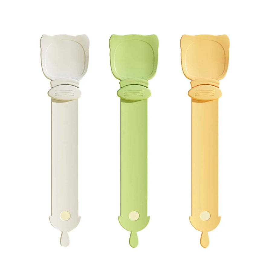 Cute and Convenient Cat Treat Spoons: Easy-Squeeze, One-Handed Feeder, Cat Supplies for Feeding Wet Treats and Supplements