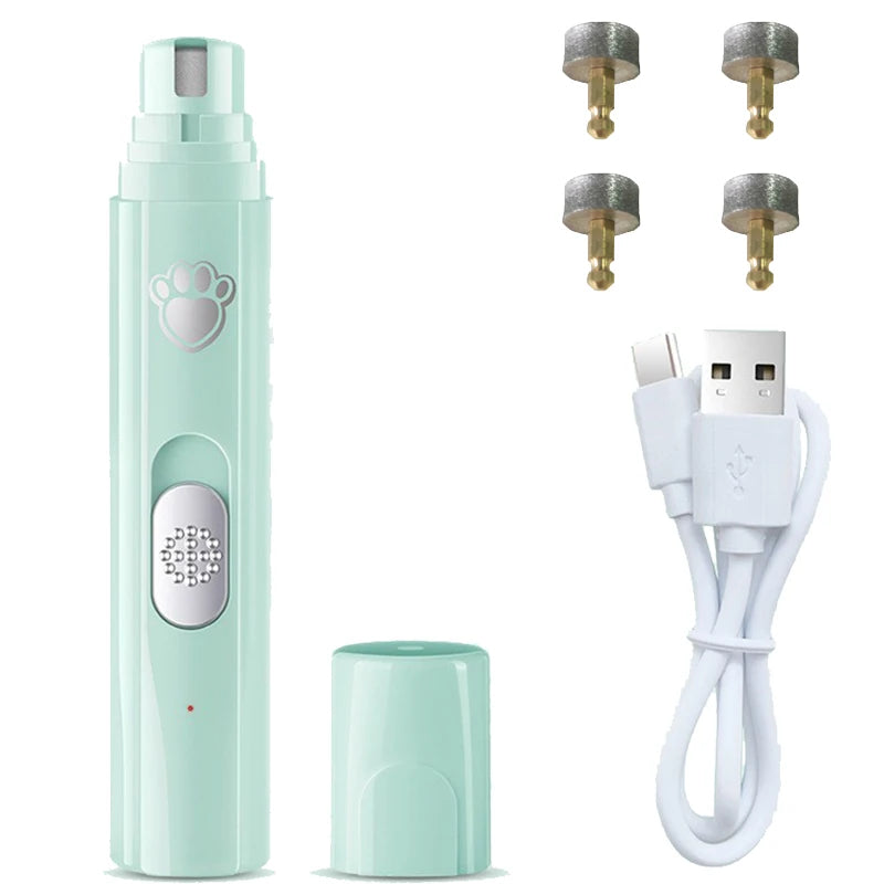 Electric Dog & Cat Nail Grinder - USB Rechargeable Silent Trimmer