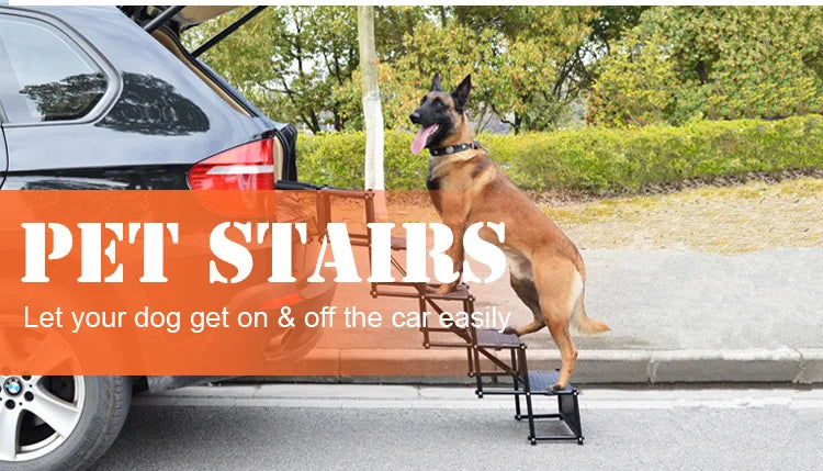 Aluminum Car Pet Ladder Outdoor Folding Dog Ladder Aluminum Pet Ladder SUV Car Steps