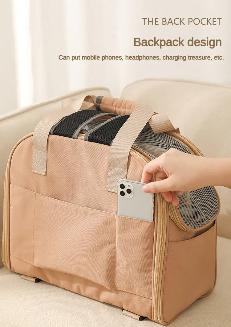 Multifunctional Pet Bag Cats and Dogs Comfortable Breathable Shoulder Bag Pet Carrier Dog Backpack Puppy Handbag Weight<4KG