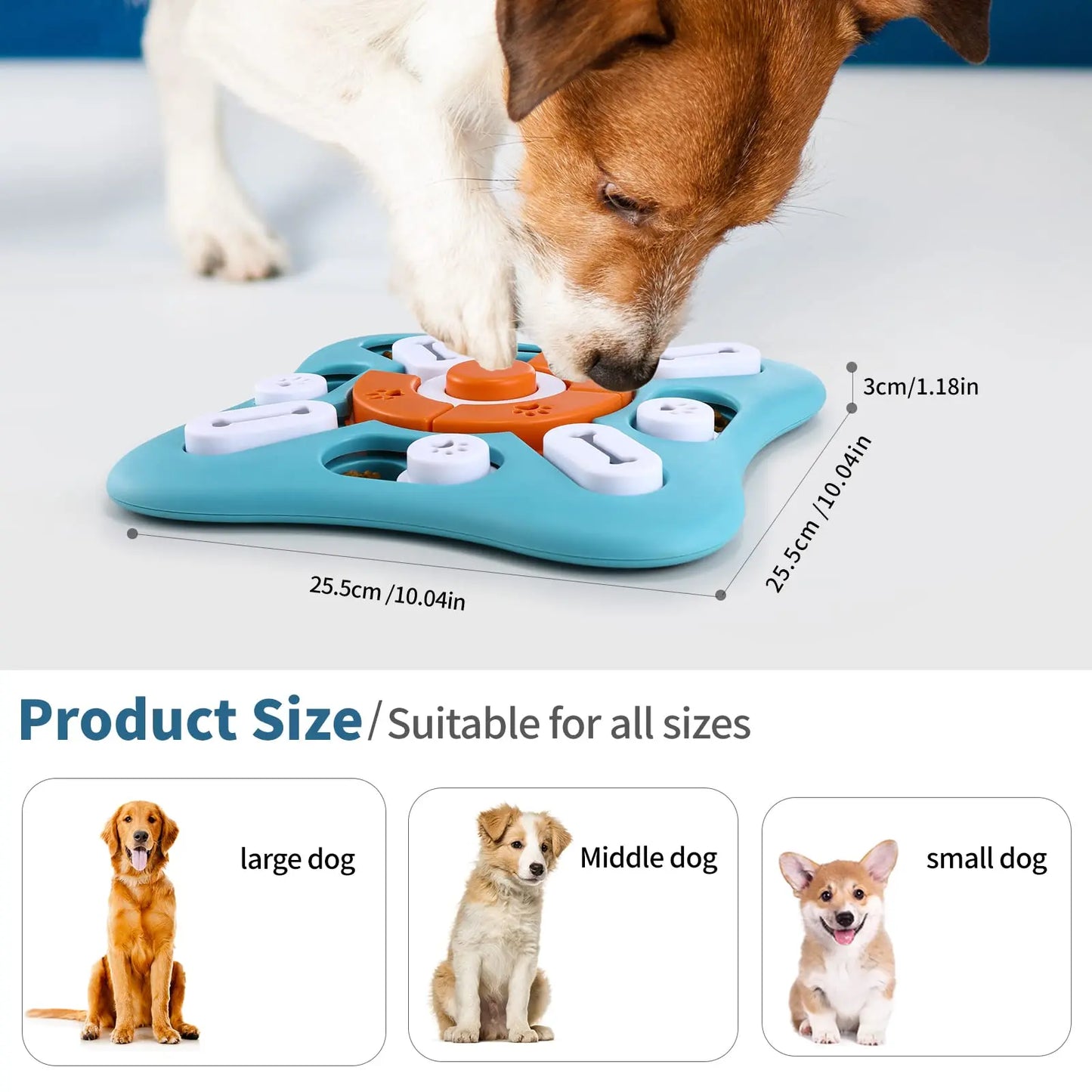 Interactive Dog Treat Puzzle Toys for IQ Training & Mental Stimulating,Fun Slow Feeder,Large Medium Small Dogs Enrichment Toys w