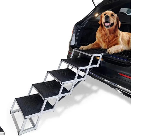 Aluminum Car Pet Ladder Outdoor Folding Dog Ladder Aluminum Pet Ladder SUV Car Steps