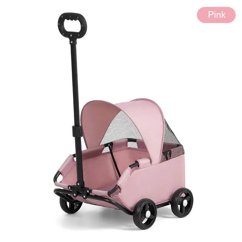 Small pet stroller for dogs, cats, teddy bears, baby strollers, outdoor activities, lightweight and foldable