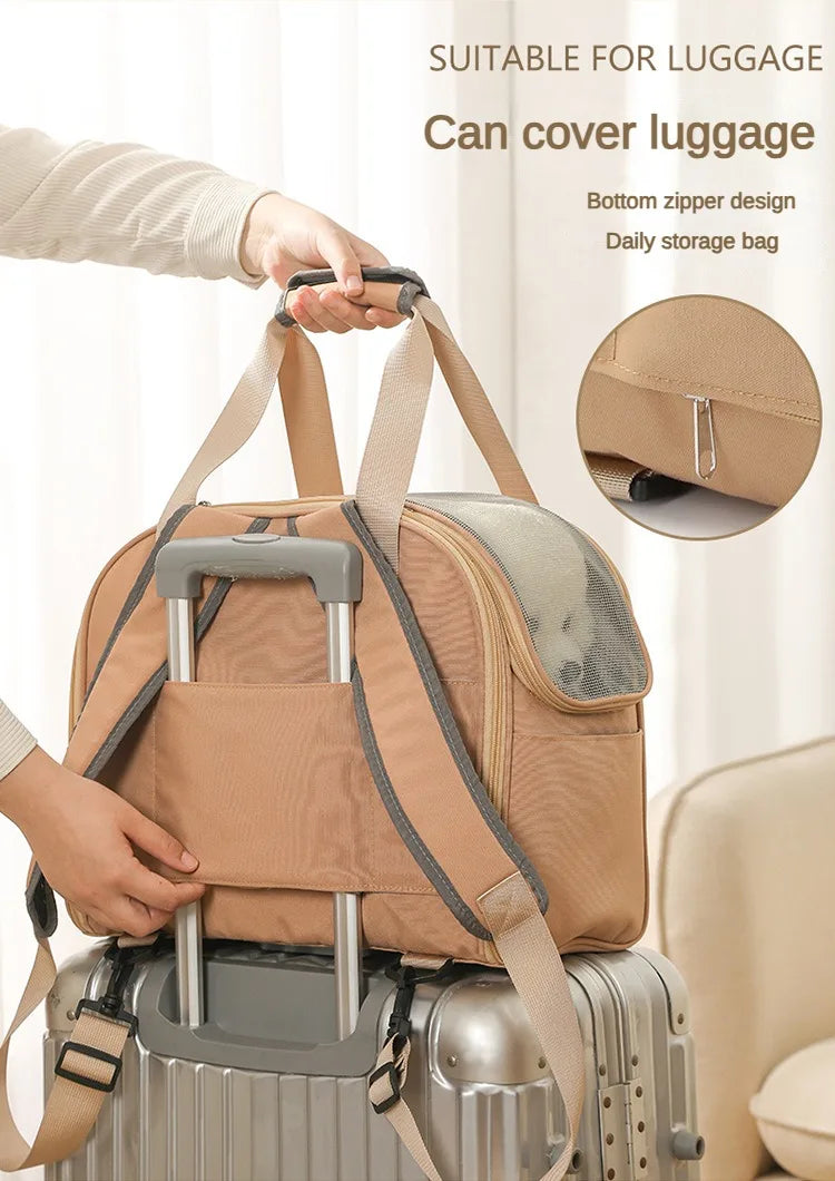 Multifunctional Pet Bag Cats and Dogs Comfortable Breathable Shoulder Bag Pet Carrier Dog Backpack Puppy Handbag Weight<4KG