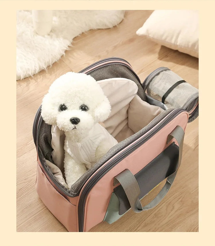 Multifunctional Pet Bag Cats and Dogs Comfortable Breathable Shoulder Bag Pet Carrier Dog Backpack Puppy Handbag Weight<4KG