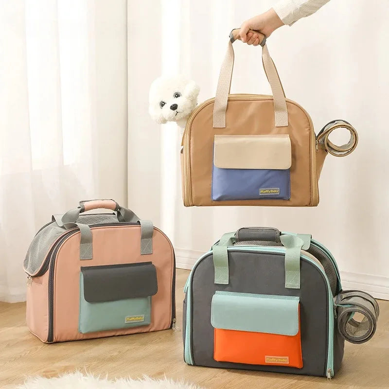 Multifunctional Pet Bag Cats and Dogs Comfortable Breathable Shoulder Bag Pet Carrier Dog Backpack Puppy Handbag Weight<4KG