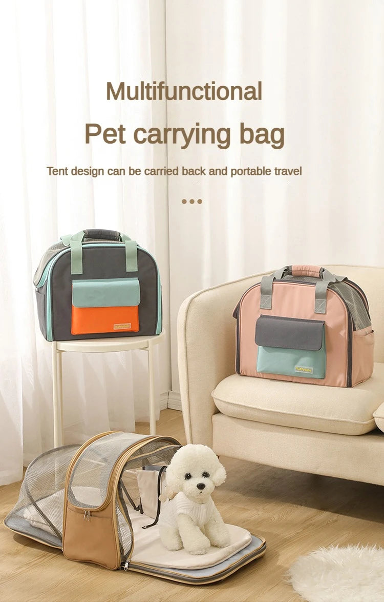 Multifunctional Pet Bag Cats and Dogs Comfortable Breathable Shoulder Bag Pet Carrier Dog Backpack Puppy Handbag Weight<4KG