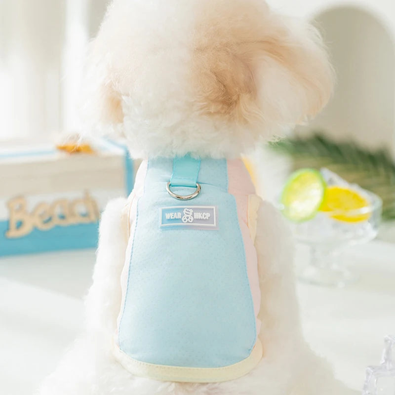 Thin Summer Dog Cooling Vest Pet Dog T Shirt Fashion Dog Sunscreen Pet Dog Clothes with Buckle Breathable Mesh Puppy Costumes