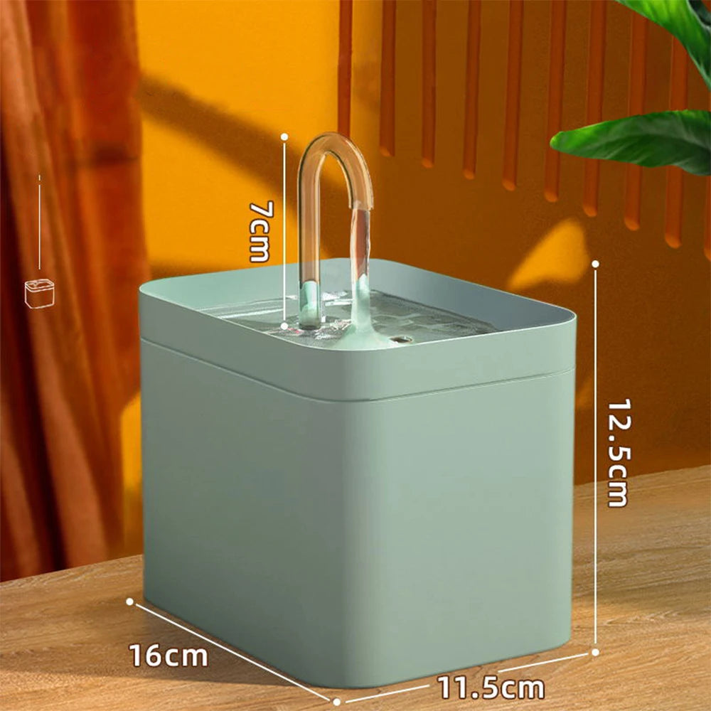 Pet Water Fountain Automatic Circulating Water Dispenser for Dogs & Cats (1.5L Ultra-Quiet Pump)