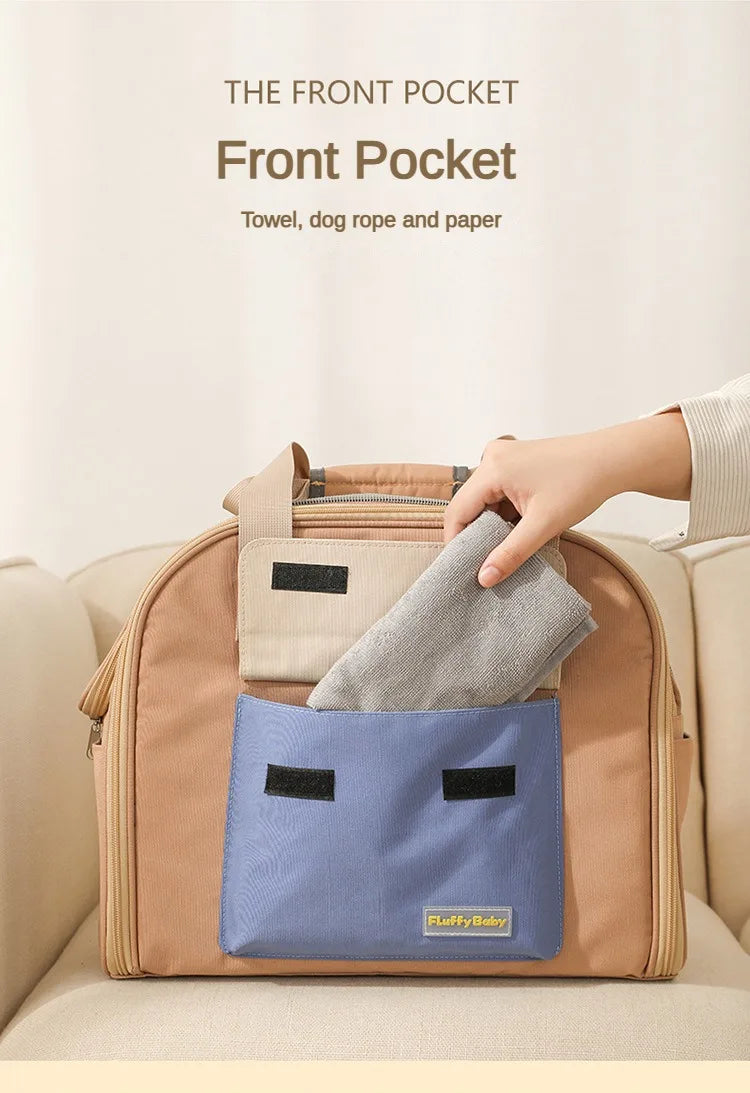 Multifunctional Pet Bag Cats and Dogs Comfortable Breathable Shoulder Bag Pet Carrier Dog Backpack Puppy Handbag Weight<4KG