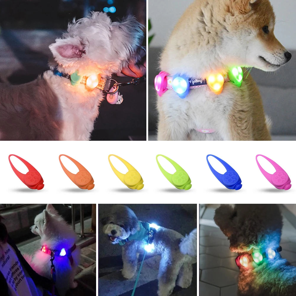 LED Pet Safety Necklace Glowing Pendant for Night Walks