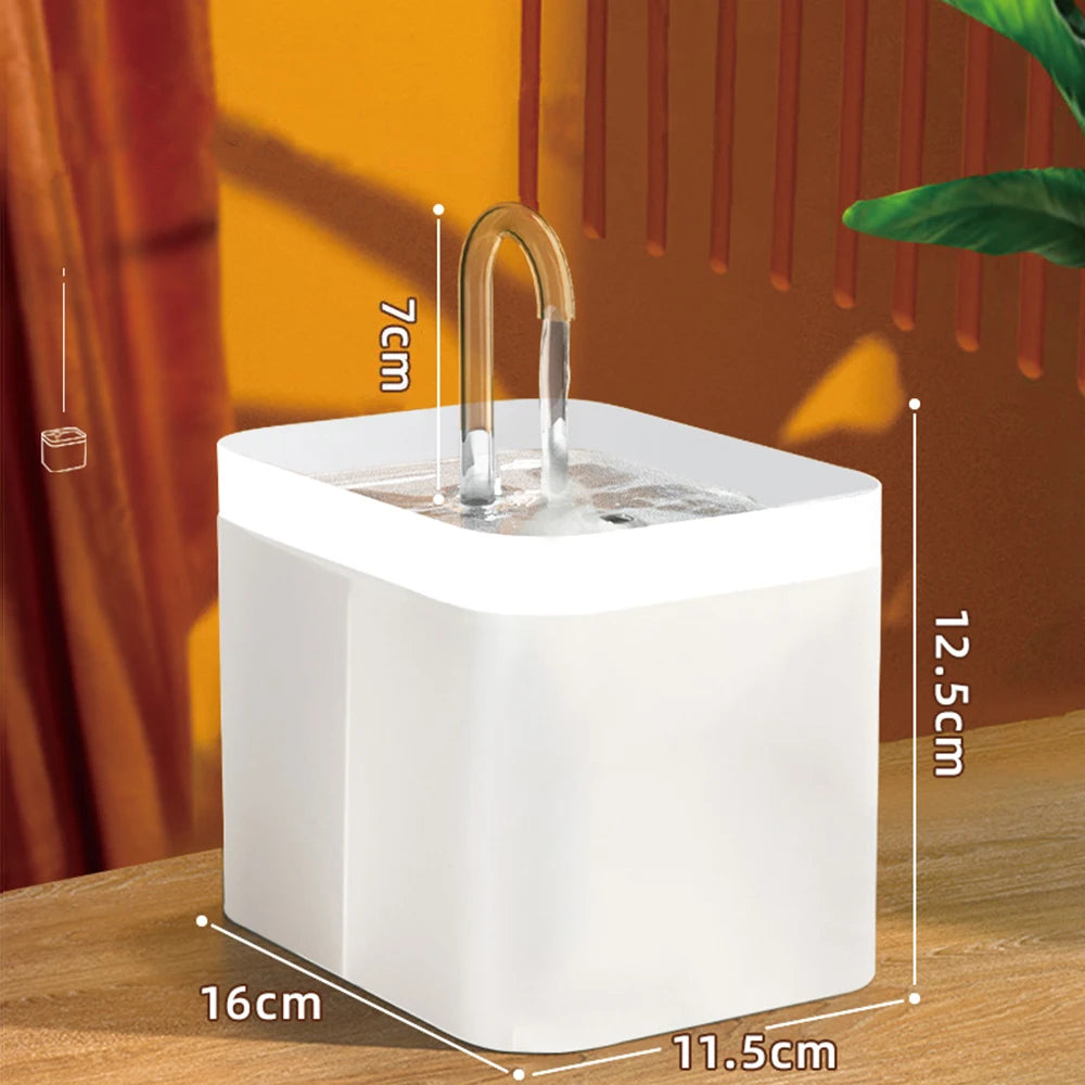 Pet Water Fountain Automatic Circulating Water Dispenser for Dogs & Cats (1.5L Ultra-Quiet Pump)