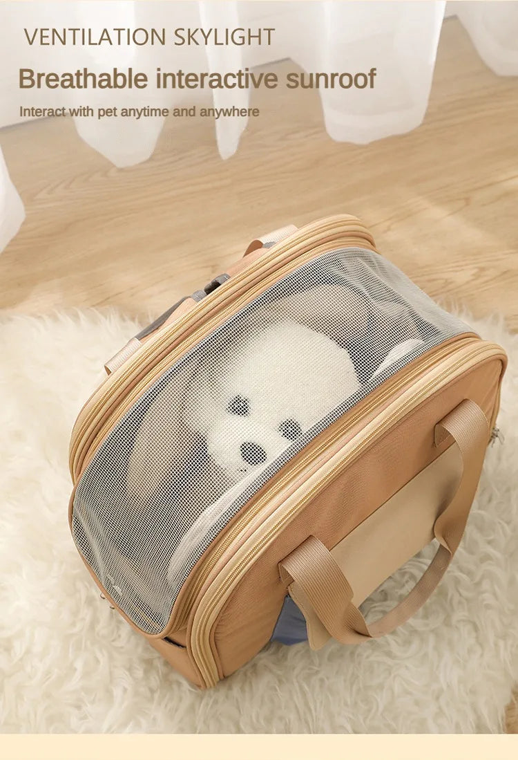 Multifunctional Pet Bag Cats and Dogs Comfortable Breathable Shoulder Bag Pet Carrier Dog Backpack Puppy Handbag Weight<4KG
