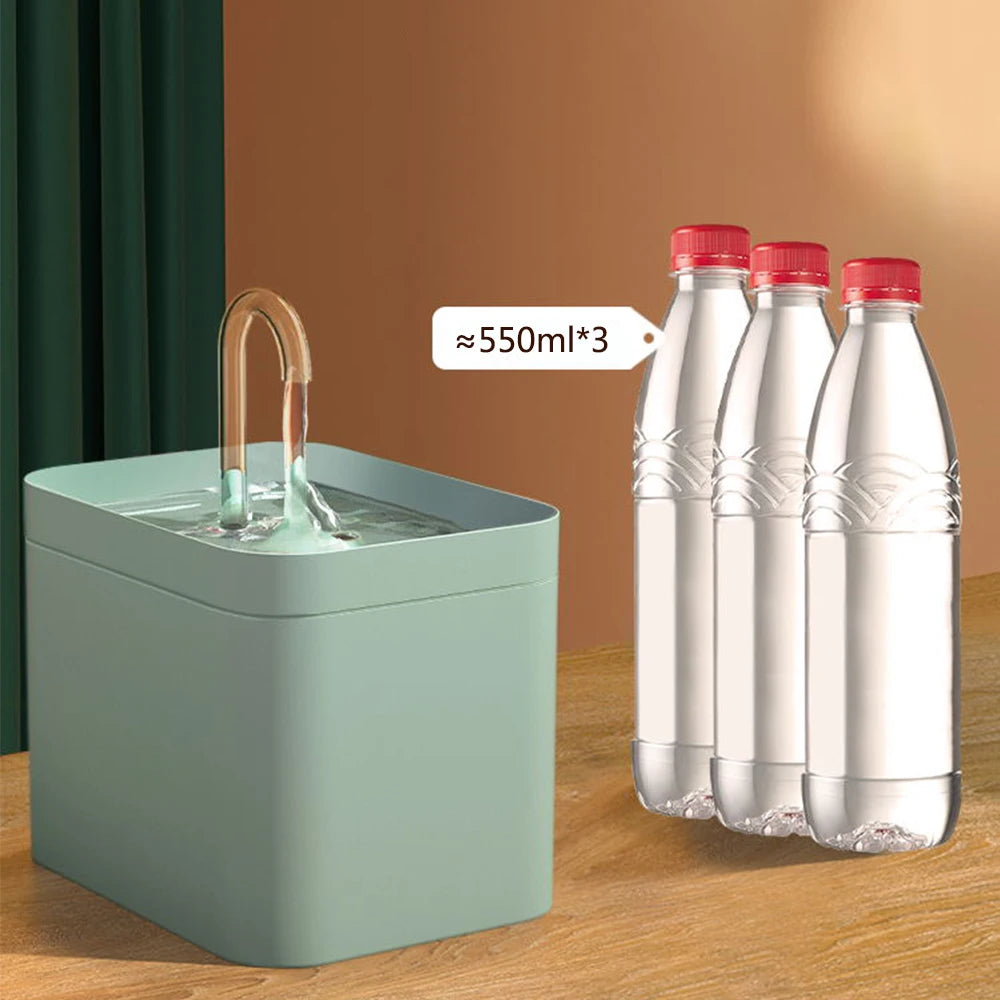 Pet Water Fountain Automatic Circulating Water Dispenser for Dogs & Cats (1.5L Ultra-Quiet Pump)