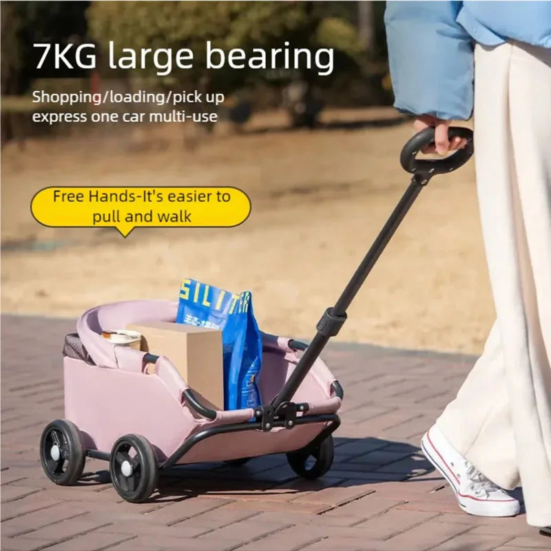Small pet stroller for dogs, cats, teddy bears, baby strollers, outdoor activities, lightweight and foldable