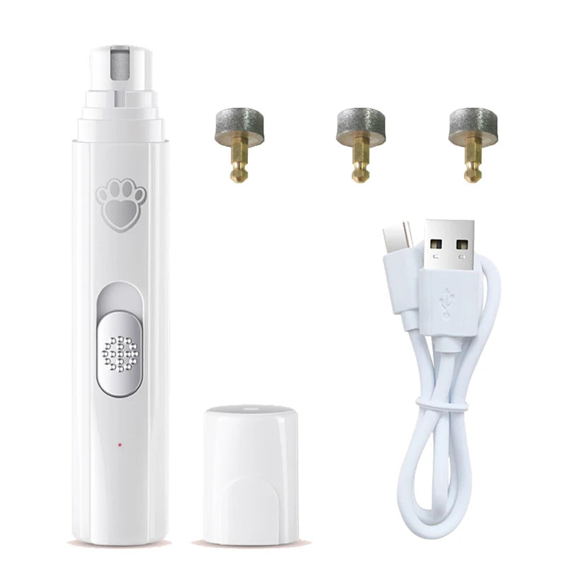 Electric Dog & Cat Nail Grinder - USB Rechargeable Silent Trimmer