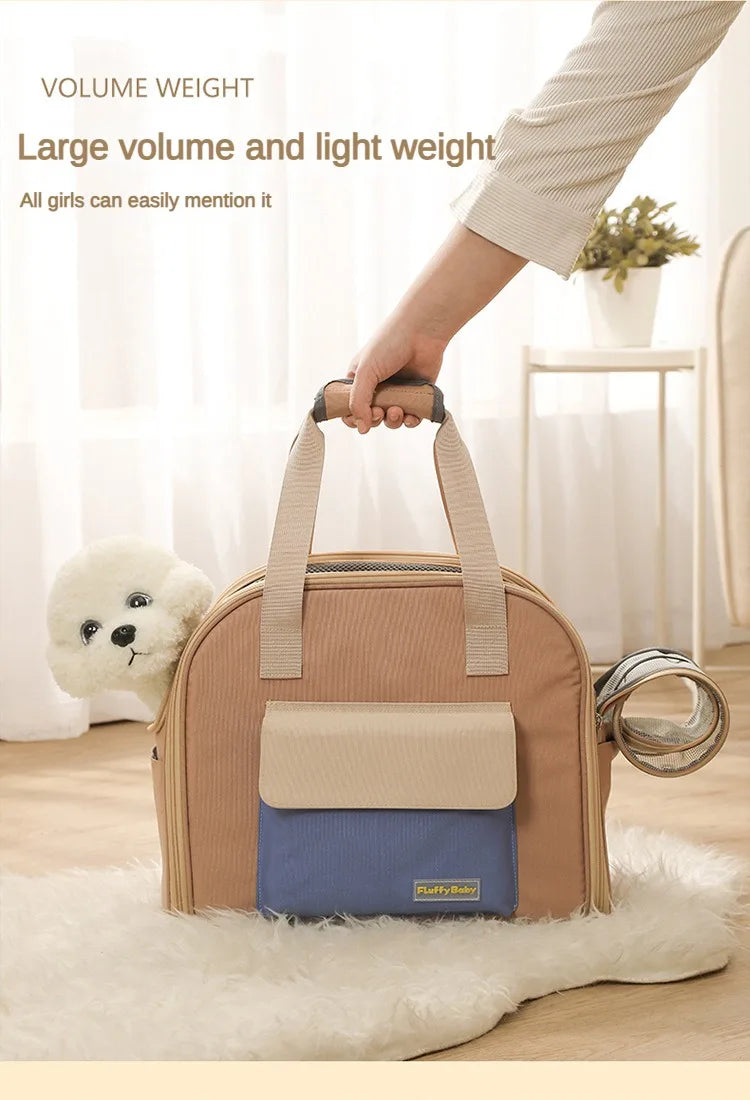Multifunctional Pet Bag Cats and Dogs Comfortable Breathable Shoulder Bag Pet Carrier Dog Backpack Puppy Handbag Weight<4KG