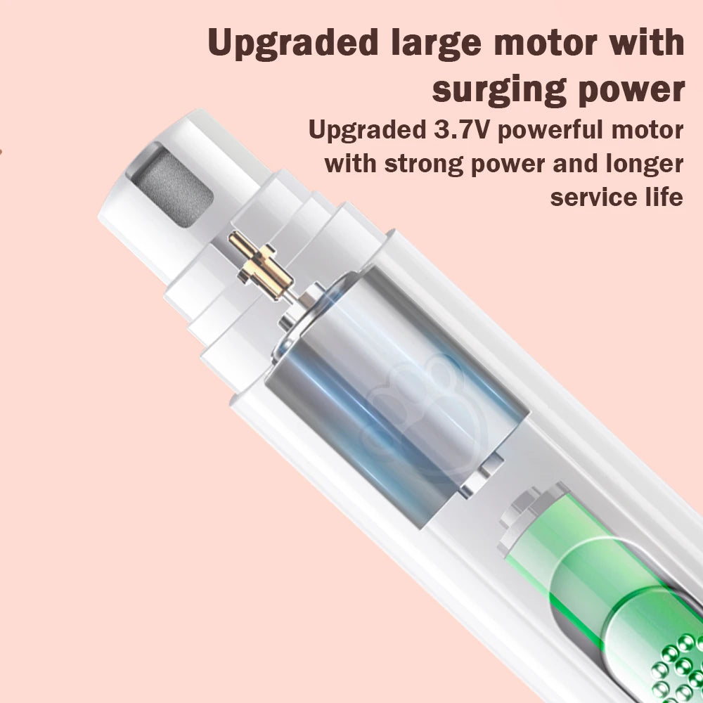 Electric Dog & Cat Nail Grinder - USB Rechargeable Silent Trimmer