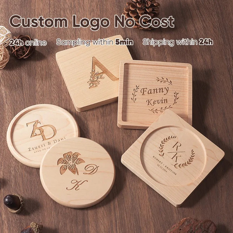 Custom Wood Coaster Set