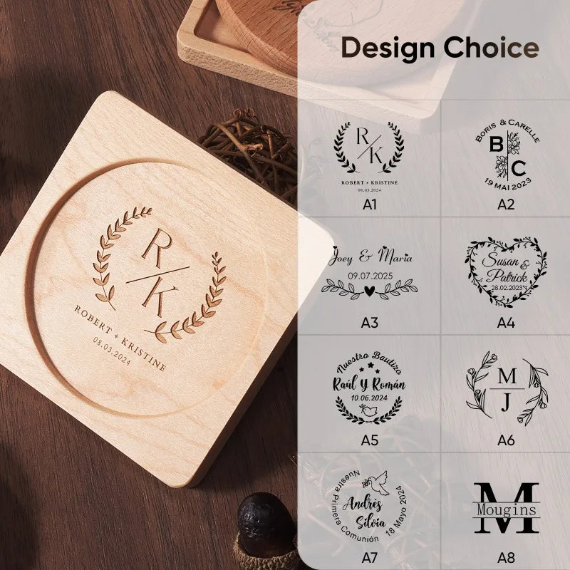 Custom Wood Coaster Set