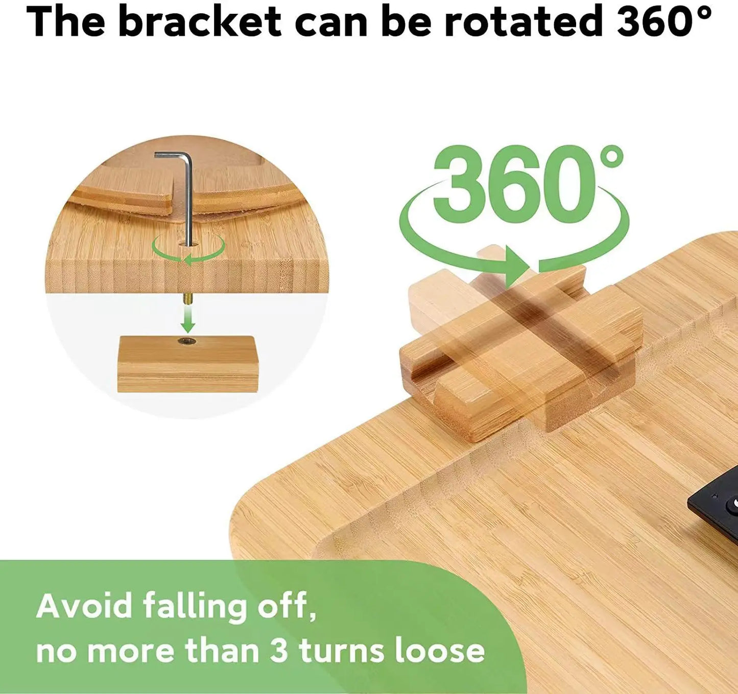 Bamboo Couch Arm Tray