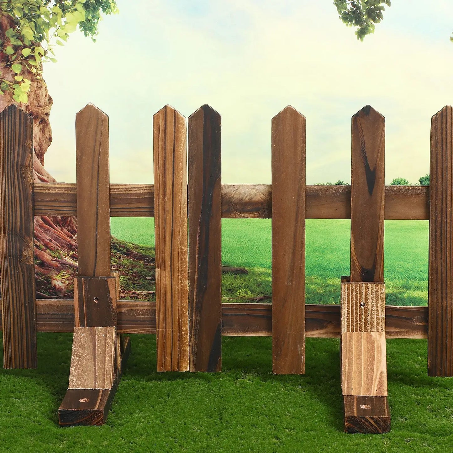 Wooden Garden Fence Supports